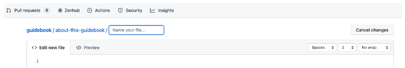 Screenshot of new GitHub file field where you enter the name of the new file.