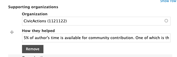 supporting organizations